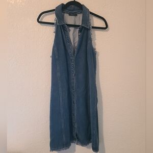 Maven West Blue Denim Sleeveless Dress M